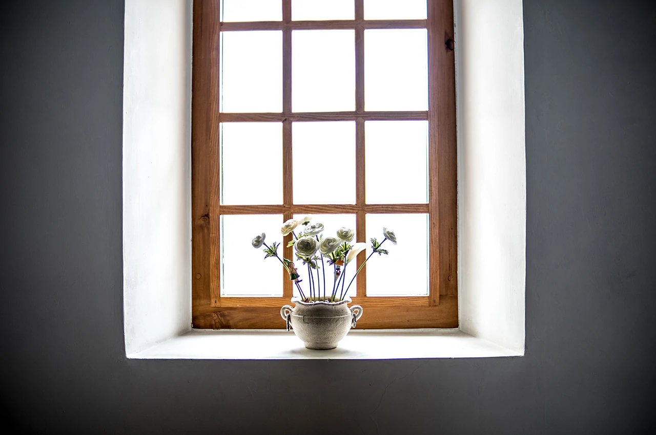 Billede af rent vindue efter vinduespudsning